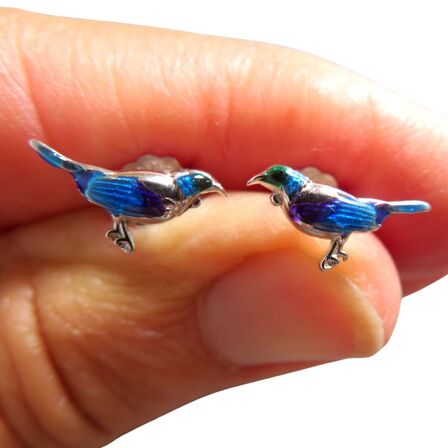 Tui Sterling Silver with enamel Stud Earring