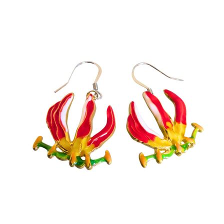 Flame Lily Drop Earrings